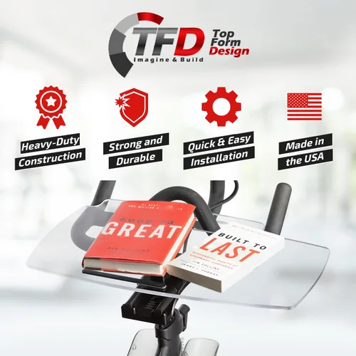 Miniatura 5 de TFD Sidewinder - Bandeja de escritorio compatible con Peloton Bike (solo GEN 3 original), soporte prémium para laptop, tableta, teléfono, libros