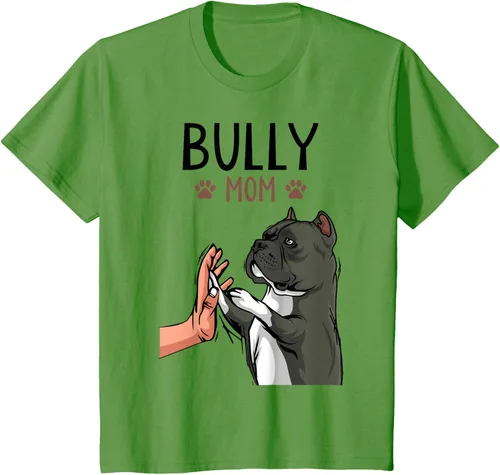 Miniatura 54 de American Bully Mom Cute Dog Mama Camiseta divertida para mujer, Blanco, S