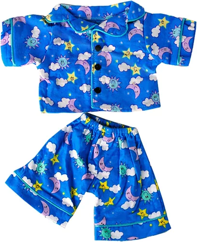 Sunny Days - Conjunto de ropa de oso de peluche azul para la mayoría de los osos de peluche de 14 a 18 pulgadas, y haz tus propios animales de