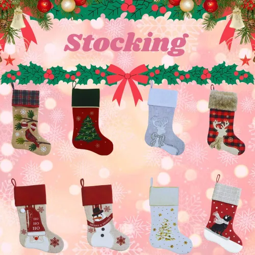 Miniatura 9 de Colección de calcetas navideñas alegres de Comfy Hour (bordado de terciopelo suave)