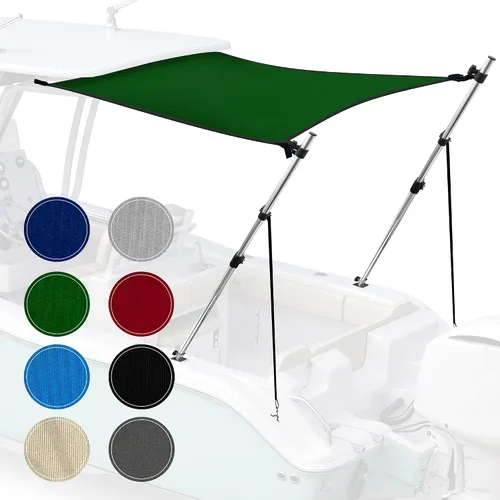 Miniatura 11 de Extensión universal de sombra en T para toldos Bimini para barcos, toldo de barco, postes telescópicos ajustables, acero inoxidable, cubierta