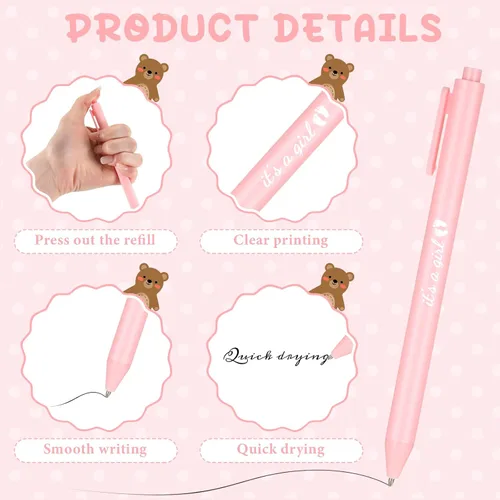 Miniatura 3 de Ctosree 250 piezas de recuerdos de baby shower, incluye bolígrafos, llaveros de ángel, bolsas de organza, tarjetas de agradecimiento para regalos
