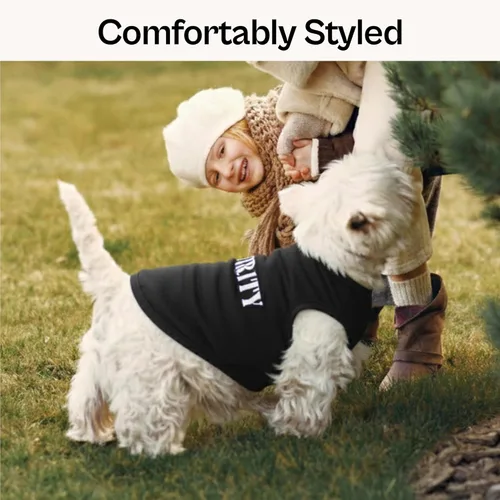 Miniatura 6 de Camiseta para perro Parisian Pet con palabra "Security" bordada Camiseta sin mangas para perros - 100% algodón, transpirable Camiseta de seguridad