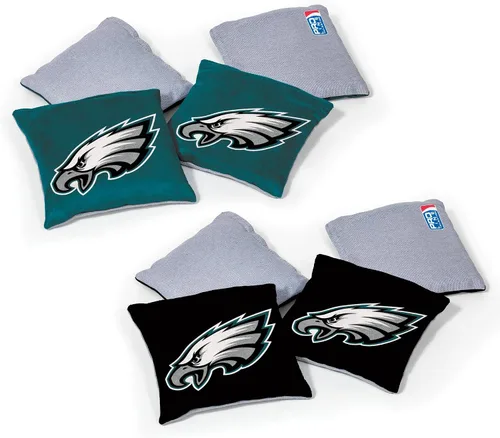 Miniatura 12 de Wild Sports - Bolsas de frijoles de doble cara de fútbol americano profesional de la NFL, 8 unidades, bolsas de lanzamiento de primera calidad