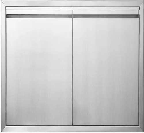 JIE JIN Puerta de Acceso para Parrilla 24" An X 24" Al Puertas de Cocina Exterior Puertas Dobles Engrosadas Acero Inoxidable 304 Accesorios de