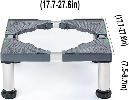 Miniatura 2 de Soporte de base para lavadora, con 4 pies ajustables resistentes de 5.9 in, soporte de base multifuncional universal para secadora, refrigerador