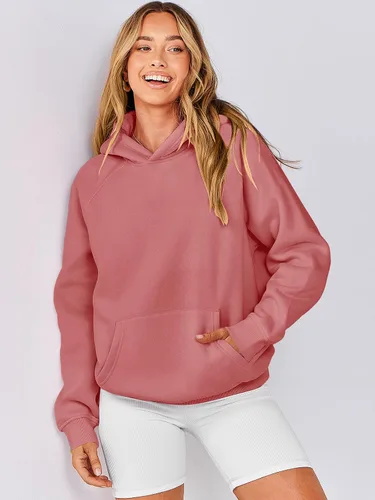Miniatura 135 de ANRABESS - Sudaderas con capucha para mujer, sobre talla, de vellón de manga larga, modelo de 2024, para otoño