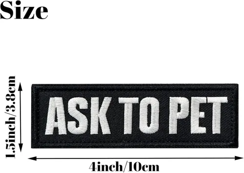Miniatura 2 de 2 parches para perros con soporte de gancho para chalecos de animales de servicio, arneses