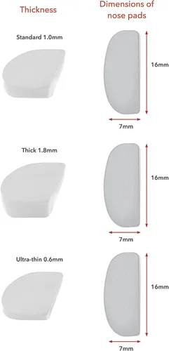 Miniatura 7 de Setex Gecko Grip - Almohadillas antideslizantes para la nariz de 0.024 in para niños (15 pares transparentes) fabricadas en Estados Unidos, 2000