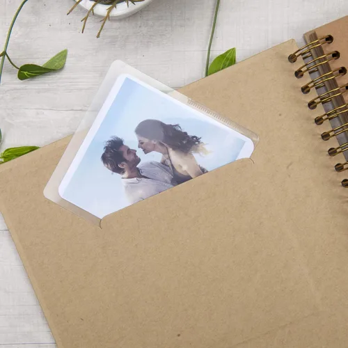 Miniatura 4 de Álbum de 8 x 8 pulgadas con tapa dura, 80 páginas de cartulina y espiral metálico, ideal como álbum de fotos y para hacer collages, un buen regalo