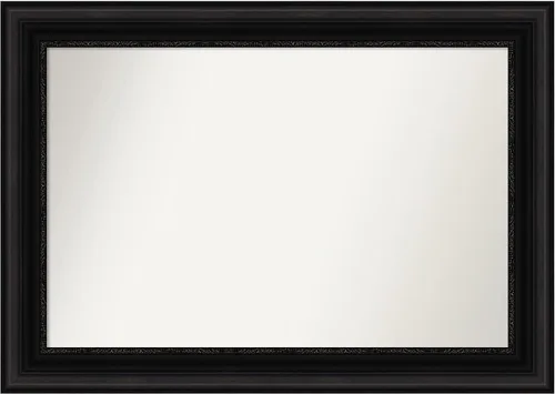 Miniatura 253 de Amanti Art Espejo personalizado, espejo de baño negro puente, espejo de pared o espejo de tocador de baño sobre el fregadero (26 x 26 pulgadas)