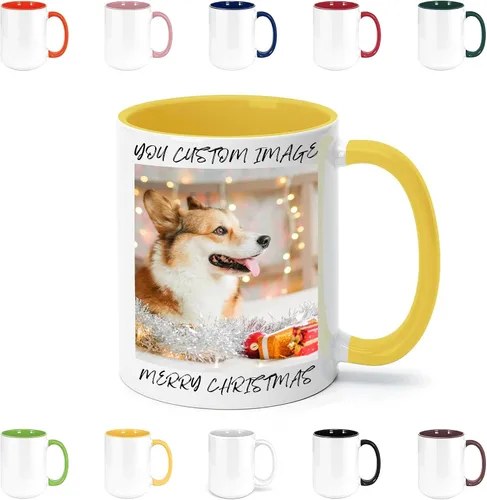 Miniatura 7 de Taza de café personalizada con texto y foto, taza personalizada, ideas únicas, regalos para hombres, mujeres, mamá, papá, novia, novio, amigo, Negro