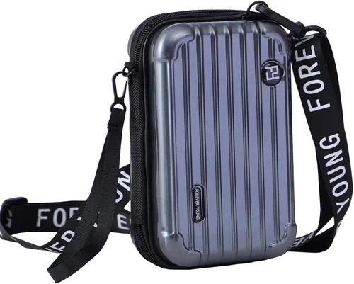 Miniatura 14 de Maleta multifuncional de viaje de PVC rígido, bolsa de maquillaje y artículos de tocador portátil para mujer, bolsa cruzada de almacenamiento