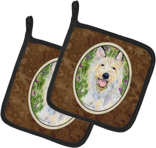 Miniatura 247 de Caroline's Treasures SS8617PTHD - Juego de soportes para ollas de cocina resistentes al calor, almohadillas calientes para horno para cocinar, Husky