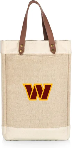 Miniatura 36 de PICNIC TIME NFL Pinot - Jute 2 Bottle Insulated Wine Bag - Wine Tote Bag - Wine Gift Bag, (Beige)