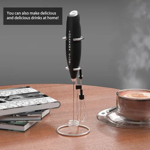 Miniatura 6 de Varita espumadora de leche El mejor espumador de leche de doble batidor de mano Alta potencia 19000rpm/min con motor eléctrico mejorado