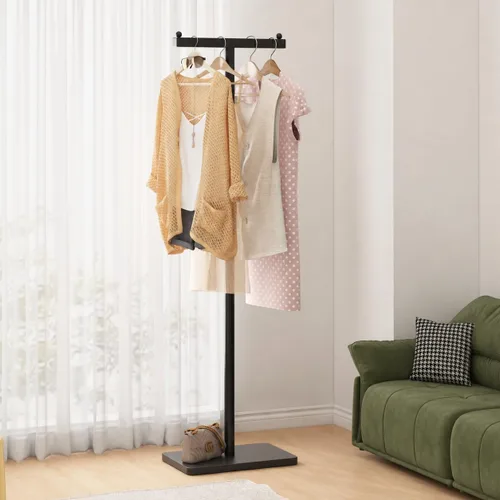 Miniatura 7 de Percheros independientes con base de mármol, soporte de ropa resistente para entrada, dormitorio, sala de estar, boutiques, 15.7 pulgadas de largo