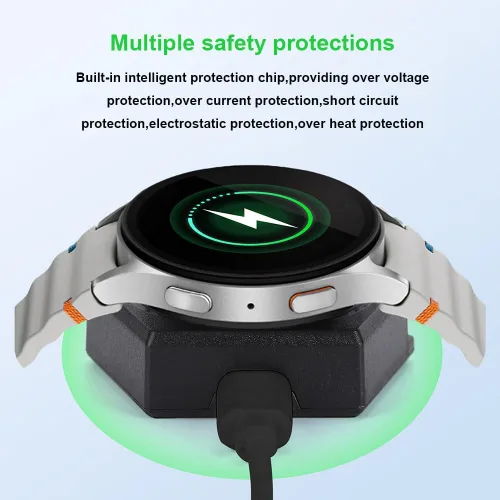 Miniatura 5 de Cargador de llavero para Samsung Galaxy Watch Ultra (2024)/7/6/6 Classic/5/5 Pro/4/4 Classic/3/Active/Active 2 Base de carga para Galaxy Watch FE