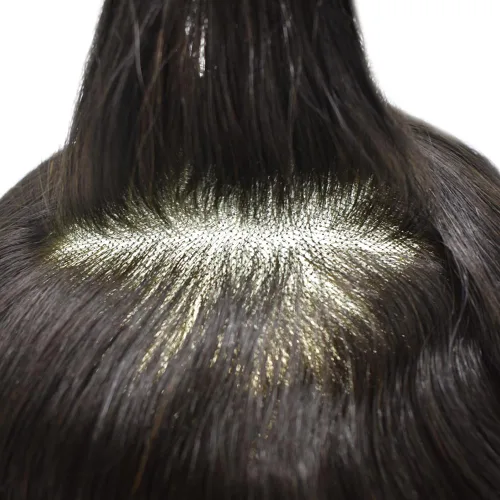 Miniatura 7 de LYRICAL HAIR Toupee - Sistema de cabello de repuesto para hombre, monofilamento para hombre, tupé fino, monofilamento, piel de polietileno