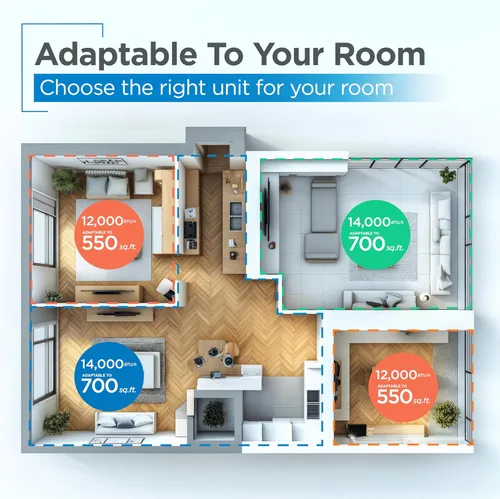 Miniatura 8 de BLACK+DECKER Aire acondicionado portátil de 12,000 BTU con calefacción de 9,000 BTU, CA 4 en 1, calentador, deshumidificador y ventilador, unidad