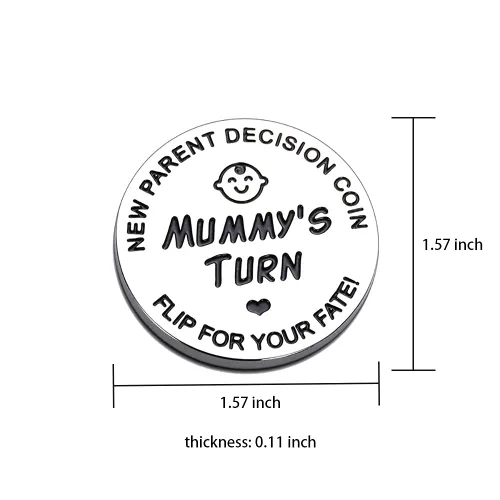Miniatura 2 de Regalos divertidos para papá y mamá, moneda divertida para tomar decisiones, nuevo regalo de bebé para padres, mamá, papá, embarazo, mujeres