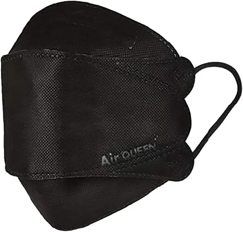 Miniatura 2 de NU-SET Black AirQueen - Máscara de seguridad facial con filtro de fibra nano para adultos, empaquetada individualmente, fabricada en Corea