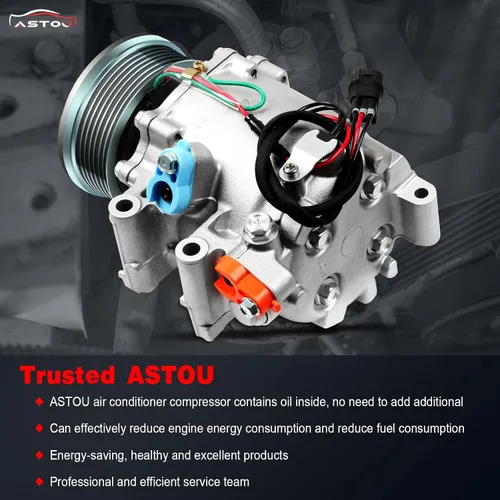 Miniatura 7 de Compresor compatible con Honda para Civic 1.8L 2006-2011 Aire acondicionado Compresor y embrague Reemplazar 4918