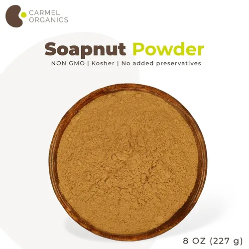 Miniatura 7 de CARMEL ORGANICS Soapnut/Aritha/Reetha Powder (8 Oz o 8.01 oz) para el cuidado del cabello Natural Sin conservantes y aditivos añadidos Polvo