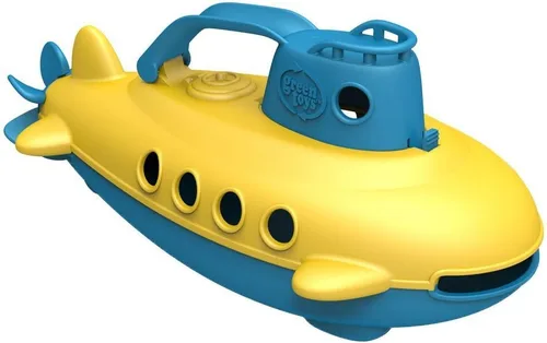 Green Toys Submarine - Embarcación acuática azul sin BPA, sin ftalatos con hélice trasera giratoria hecha de materiales reciclados. Juguetes seguros