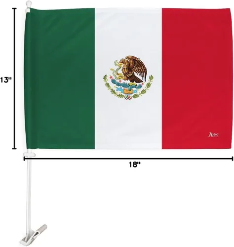 Miniatura 5 de Bandera de México para Carros Bandera mexicana para el día de la independencia del coche, 2 unidades, Banderas Mexicanas Banderas Decoración Clip