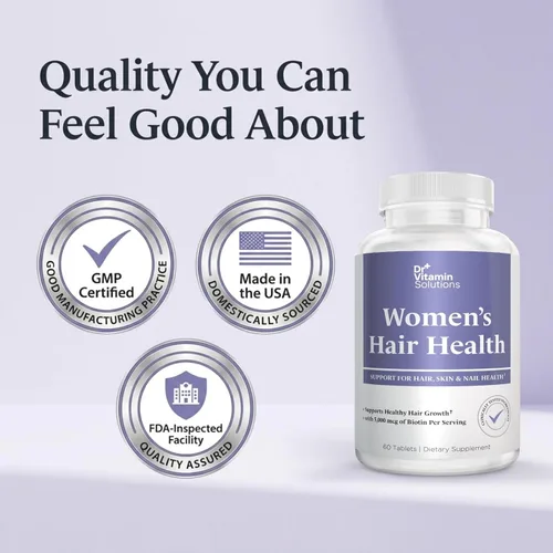 Miniatura 7 de Dr Vitamin Women's Hair Health - Apoyo para el cabello, la piel y las uñas con biotina y colágeno - 60 tabletas