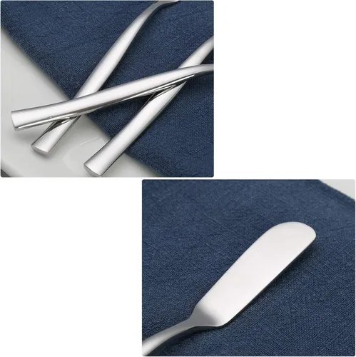 Miniatura 4 de Juego de 12 cuchillos de mantequilla de acero inoxidable, cuchillos esparcidores