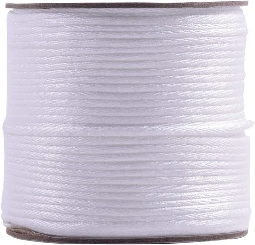 Miniatura 48 de KONMAY 80 Yardas 1.0mm Cordón Rattail de Nylon Satén Seda Trim Hilo para Cuentas para Nudos Chinos, Kumihimo, Trabajo con Cuentas, Macramé, 2-Azul