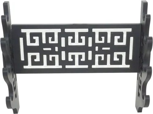 Miniatura 4 de Soporte para espada de 4 niveles, soporte de pared para espada samurái, soporte de espada para Katana Wakizashi y espadas estándar (clásico)