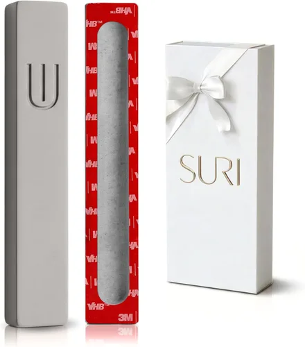 Miniatura 10 de SURI Mezuzah para puerta con pergamino - Funda moderna de mezuzá de 6 pulgadas con desplazamiento no Kosher incluido, se adapta a rollos de hasta 5