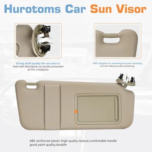 Miniatura 3 de Parasol para el lado izquierdo del conductor y del pasajero derecho con techo corredizo y luz para Toyota Camry 2007 2008 2009 2010 2011, repuesto