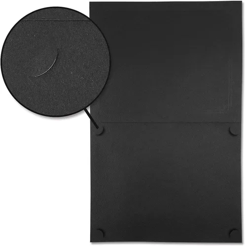 Miniatura 6 de Carpetas de certificado color negro liso – Paquete de 25, cubierta de lino de 80 libras, plegadas, esquinas troqueladas, para oficina, premios