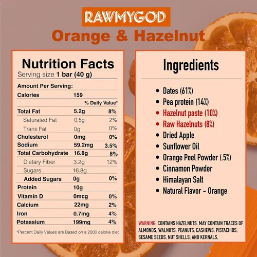Miniatura 4 de RAWMYGOD Barras de frutas y nueces, sin gluten, veganas, sin azúcar añadida