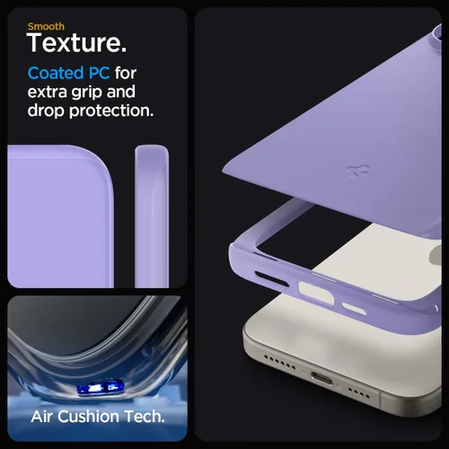 Miniatura 4 de Spigen Funda delgada diseñada para iPhone 15 Pro Max (2023) [carcasa dura] [protección de grado militar] - morado iris