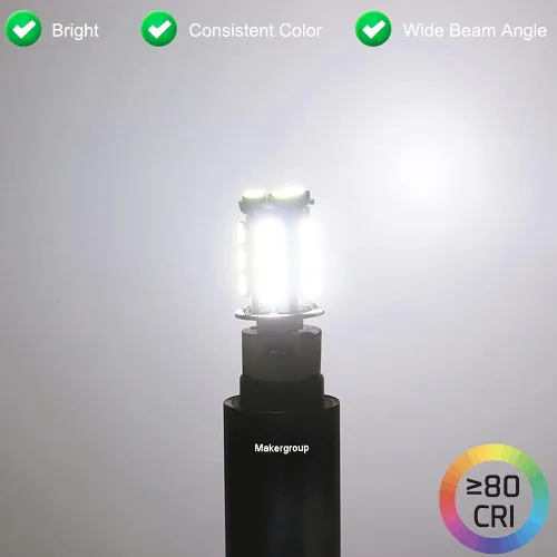 Miniatura 6 de Bombillas LED T5 T10 con base de cuña de alto brillo, 12 VAC/CC, 3 W, color blanco frío, 6000 K, para iluminación de paisaje al aire libre