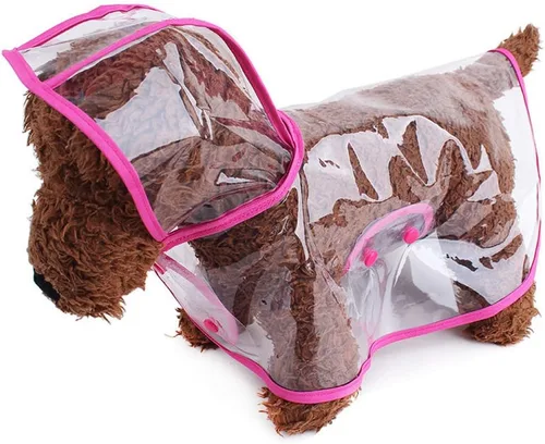 Miniatura 16 de Impermeable para mascotas, impermeable para perros pequeños, abrigo impermeable para cachorros, ropa impermeable transparente para perros pequeños