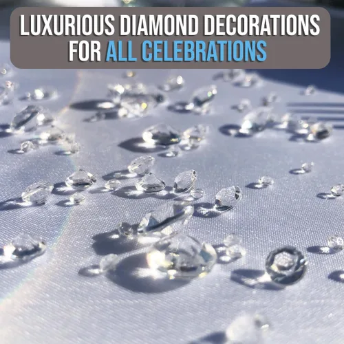 Miniatura 4 de Decoraciones de fiesta transparentes de lujo; gemas dispersas brillantes y relleno de jarrón para decoración elegante de mesa de centro de mesa