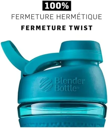 Miniatura 7 de BlenderBottle Botella mezcladora clásica perfecta para batidos de proteínas y antes del entrenamiento, 28 onzas (paquete de 2), musgo/musgo y azul