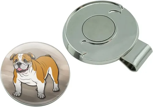 Miniatura 4 de GRAPHICS & MORE Pinza para sombrero de golf con marcador magnético de bola de Bulldog Inglés