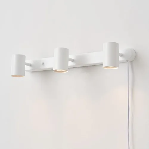 Miniatura 8 de GLOBE Electric 60024 Iluminación de riel de 3 luces con enchufe, cabezales ajustables, acabado blanco mate, 22 pulgadas, base GU10, cable de 15 pies