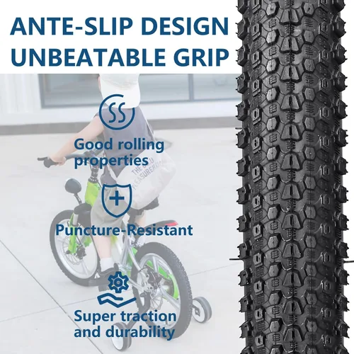 Miniatura 2 de Paquete de 2 neumáticos de bicicleta de 14/16"/18"/20"/26"x2.125" con o sin tubos interiores 14/16/18/20x1.75/1.95/2.125 AV 1.260 in válvulas