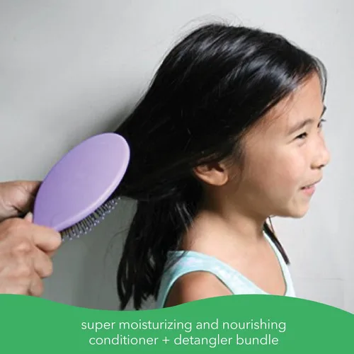 Miniatura 3 de Fresh Monster Paquete desenredante de cabello para niños, desenredante de 8.5 onzas y acondicionador de 6 onzas, sin toxinas, hipoalergénico