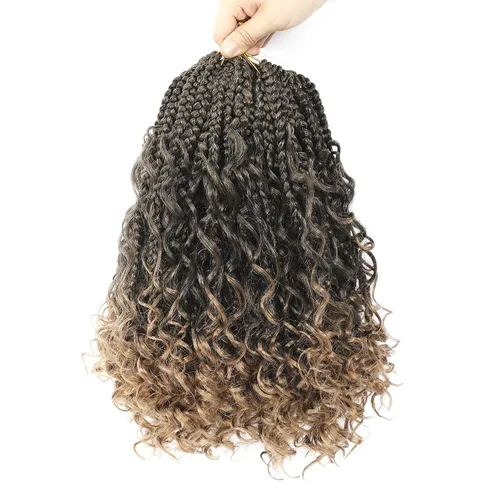 Miniatura 20 de Ayana - Trenzas de ganchillo, bohemias, con extremos rizados Crochet Braids Box. 3 extensiones de cabello sintético de trenzas de ganchillo Goddess