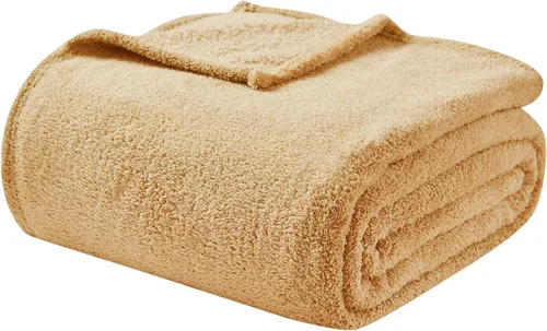 Miniatura 38 de EMME Manta de vellón, manta jacquard 3D para sofá y cama, manta suave, acogedora y esponjosa, ligera, de franela de lujo con diseño de cuadrícula
