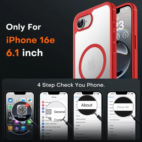 Miniatura 406 de TOCOL Funda para iPhone 11, compatible con Magsafe, protección completa de cámara, imanes integrados, protección contra caídas, funda translúcida
